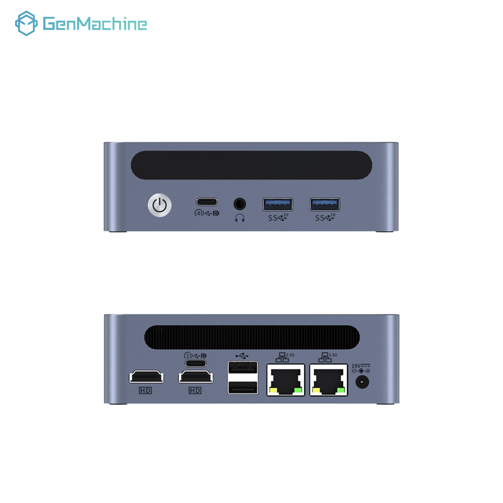 Genmachin AMD Ryzen7 7840HS Ryzen9 7940HS МИНИ-ПК Win11 DDR5 32 ГБ 6400 МГц ОЗУ M.2 2280 SSD WIFI6 BT5.2 Настольный ПК игровой компьютер
