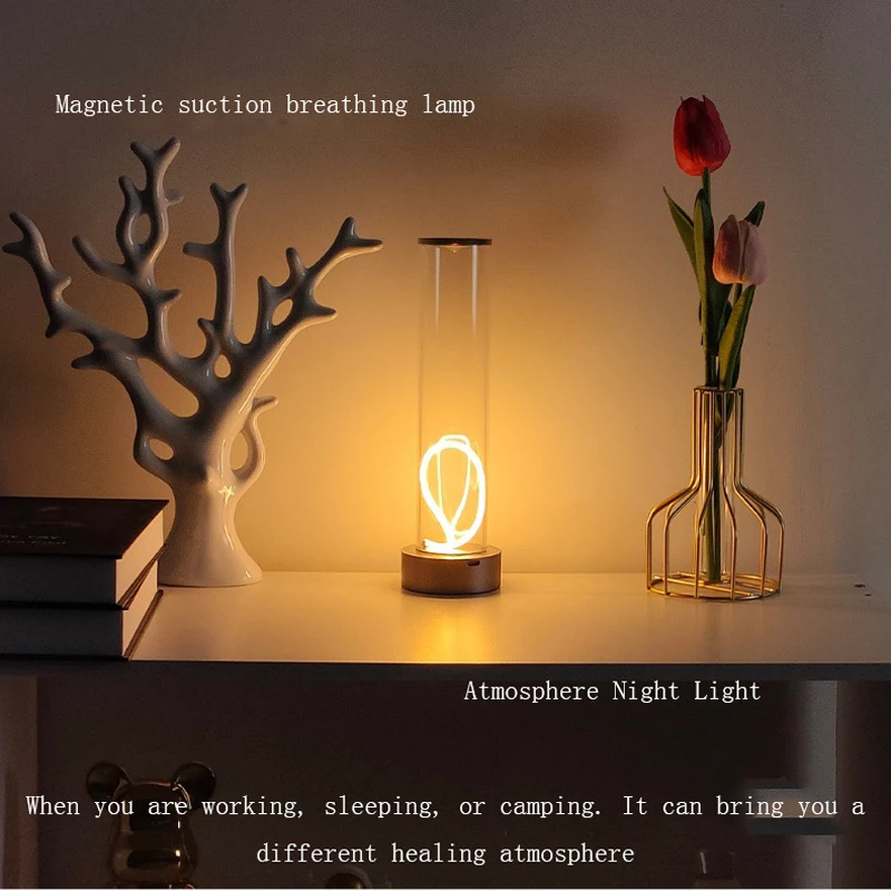 New Magnetic Suction Light With Three Brightness Levels, LED Ambient Light With Adjustable Outdoor Magnetic Suction Light
