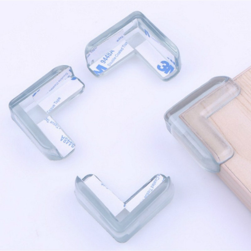 2 teile/los Transparent Tisch Eckenschutz Für Baby Kleinkind Glas Teapoy Weiche rechtwinklige Eckenschützer Sicherheit Rand Pad