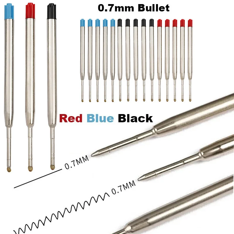 5/10/20 pezzi L: 3.9 pollici/99 mm penna a sfera G2 ricariche per punta media blu rosso nero aste di inchiostro per la scrittura di cancelleria per ufficio