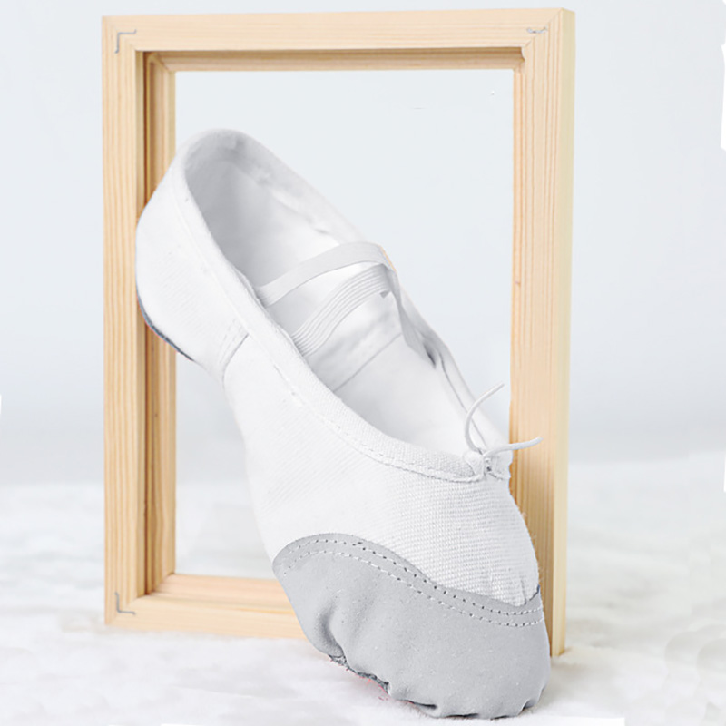 CLYFAN Zapatillas de ballet de lona para baile, zapatillas para niños y mujeres, zapatillas de ballet para bailar