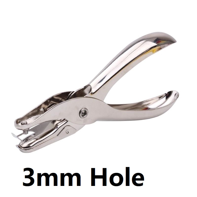1Pcs 3mm/6mm Metal Pore Diameter Punch Pliers Single Hole Puncher Hand Paper Scrapbooking Punches 1-8 Pages Paper Hole Puncher