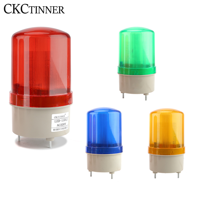 Luz de advertencia de señal estroboscópica 12V 24V 220V LTE-1101J sonido de sirena y luz de advertencia Rotl advertencia de lámpara con buzze
