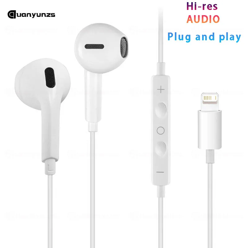 Auriculares con Cable tipo c, auriculares con Cable para Apple Lightning para Iphone 5 6 8 7 Plus X XS MAX XR 10 11 12 13 14 Pro 15 16