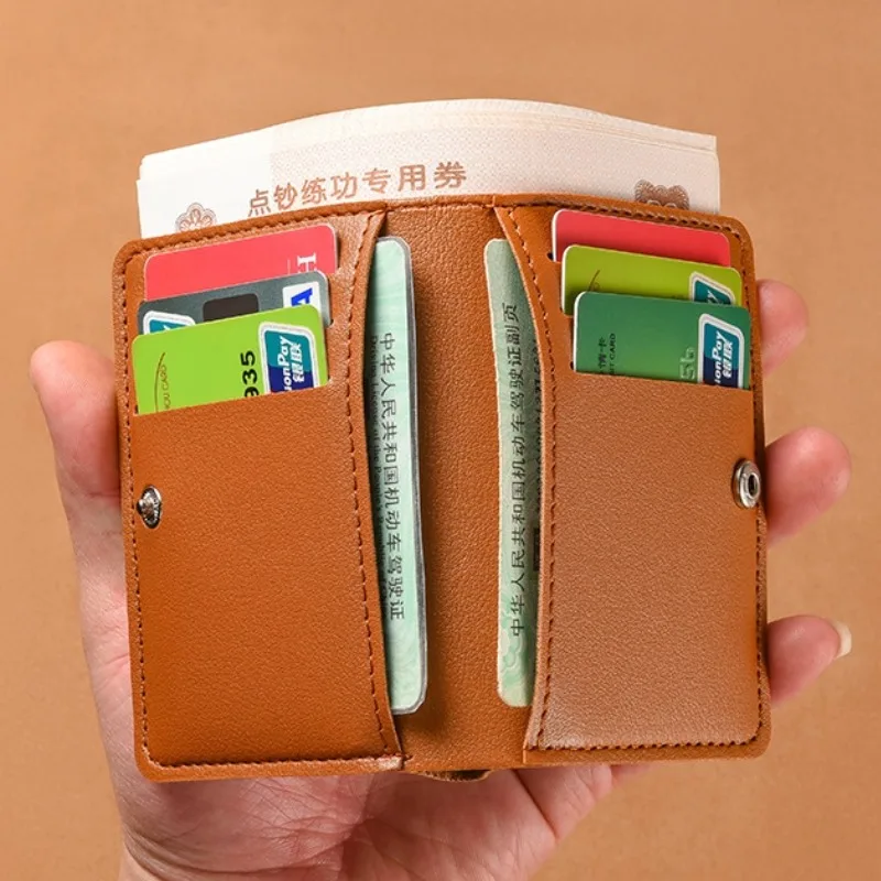 Women's Small Wallet Short 2024 New Simple Mini Wallet Card Holder Thin Folding Wallet Driving Document Cover