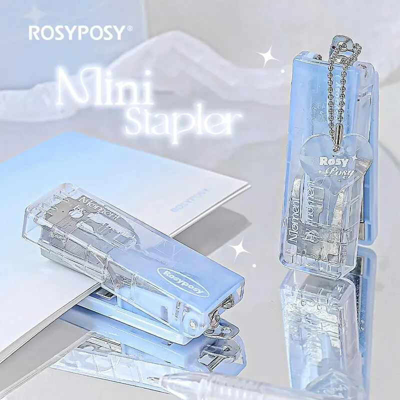 2Style Clear INS Stapler Portable Mini High Value Gradient for Students Office Supplies Korean Bookbinding Tool
