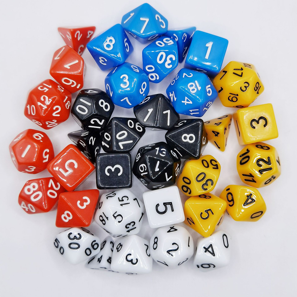 140/105/70pcs dnd Würfel Set mit Beutel zufällige Farbe polyed rischen transparenten Effekt für dnd rpg Rollenspiel Tisch Spielbrett Requisiten