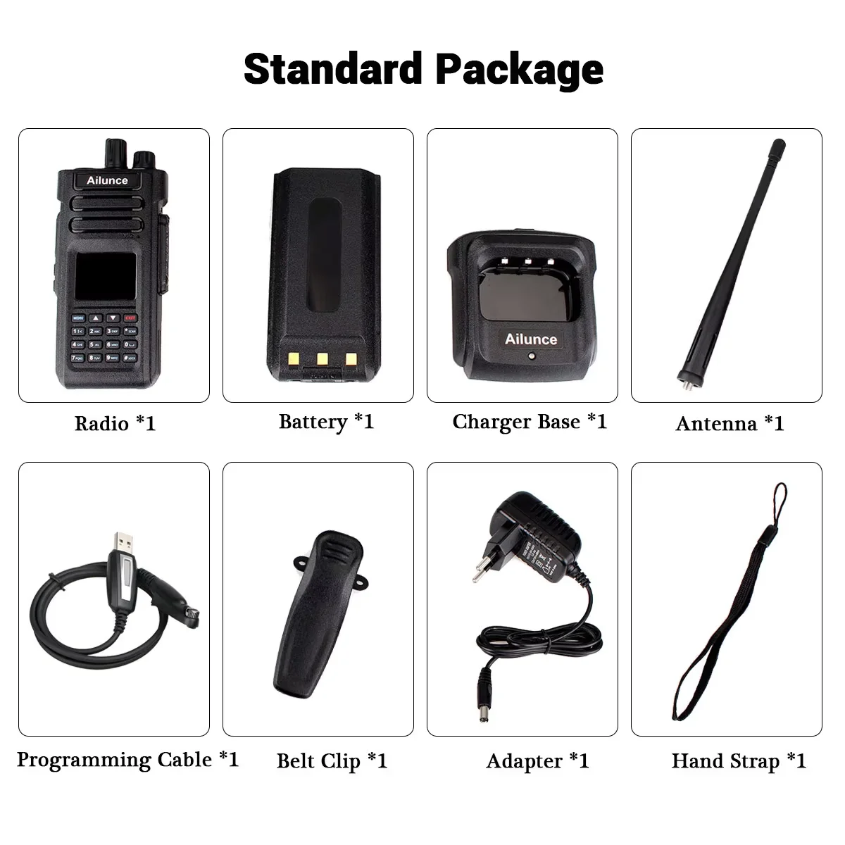 Ailunce HD1 DMR Walkie Talkie Emisoras de Radioaficionado Largo Alcance PTT Radio Multibanda UHF VHF Ham Radio Portátil Walkie Talkie Profesional Radioaficionado Emisora Radio