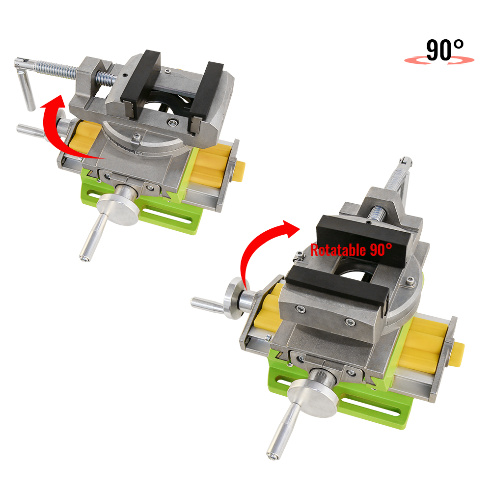 ALLSOME 2 in 1 Milling Drilling Precision Vise Swivel Base Table Aluminium Alloy Compound Worktable