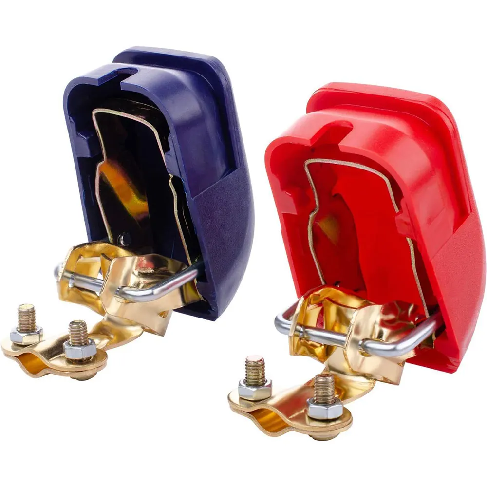 2Pcs Batterie Terminal Anschlüsse Positive Negative Auto Batterie Terminals Clamp Stecker Quick Release Trennen 12V 6V 24V