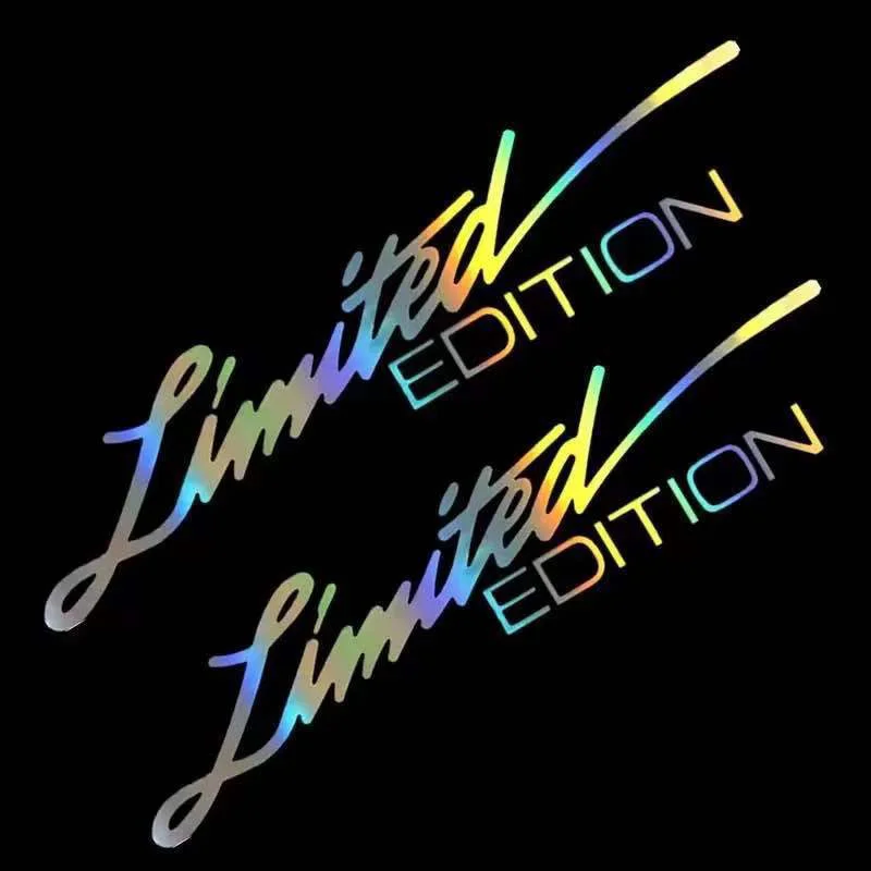 Auto Laser Aufkleber LIMITED EDITION Englisch Brief Auto Front Dekoration Reflektierende Aufkleber Auto Styling Aufkleber Auto Aufkleber 16*4 cm