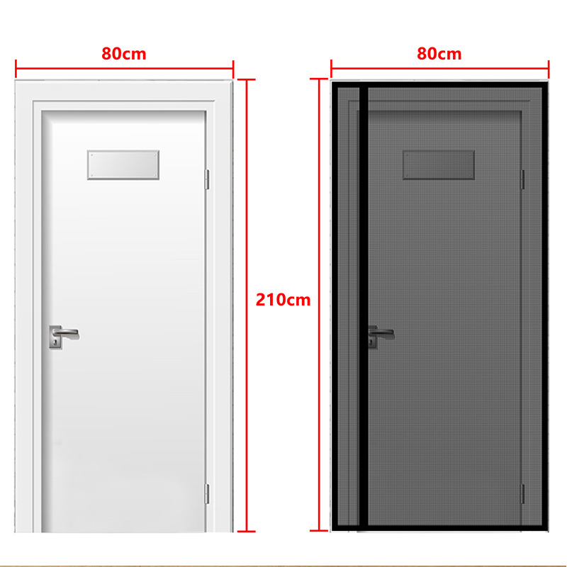 DTGJ Magnetic Door Screen,Black Side Door Magnetic Mosquito Net,Insect Proof Flight,Summer and Kitchen Indoor Invisible Net