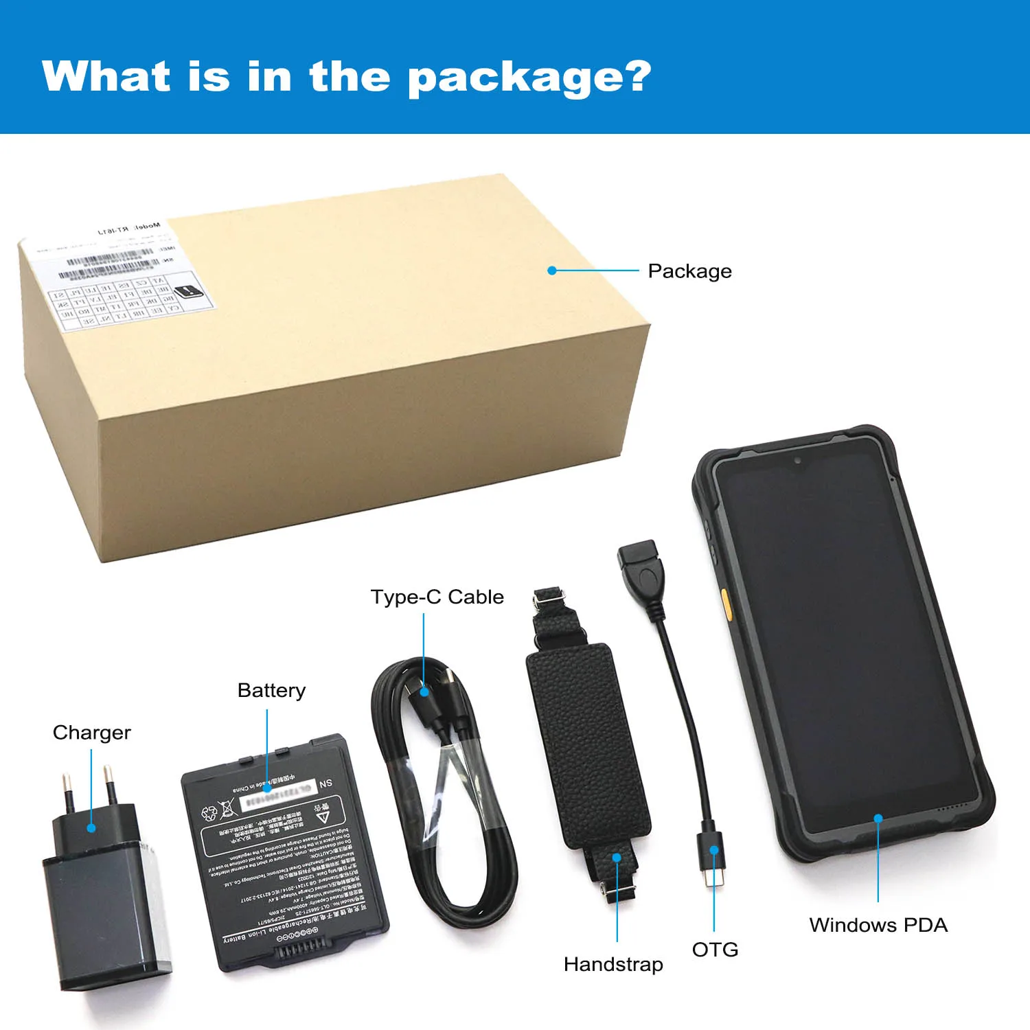 RUGLINE RT-I61J Pocket PC Mobile Computer Windows 11 OS 6.5'' Intel JASPER LAKE N5100 Single SIM GPS IP67 Shockproof Tablet PC