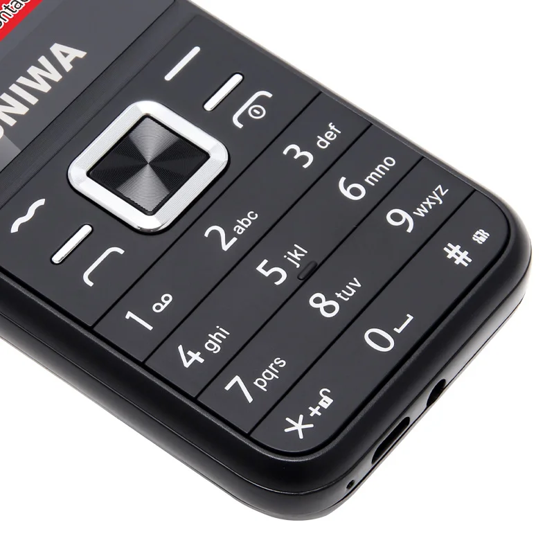 UNIWA E1802 2G Cellphone 1.77 Inch Flip Phone Push Button 1800mAh Telephone for Senior Elder Dual SIM Dual Standby Wireless FM