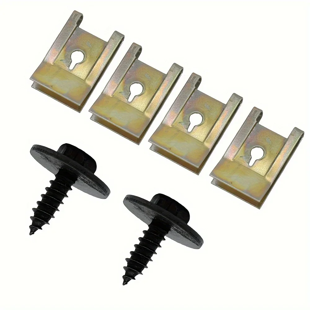 Base a vite per auto Clip a U Modifica auto Dispositivo di fissaggio Parafango in metallo Protezione paraurti Clip Accessori interni Fissaggio per automobile