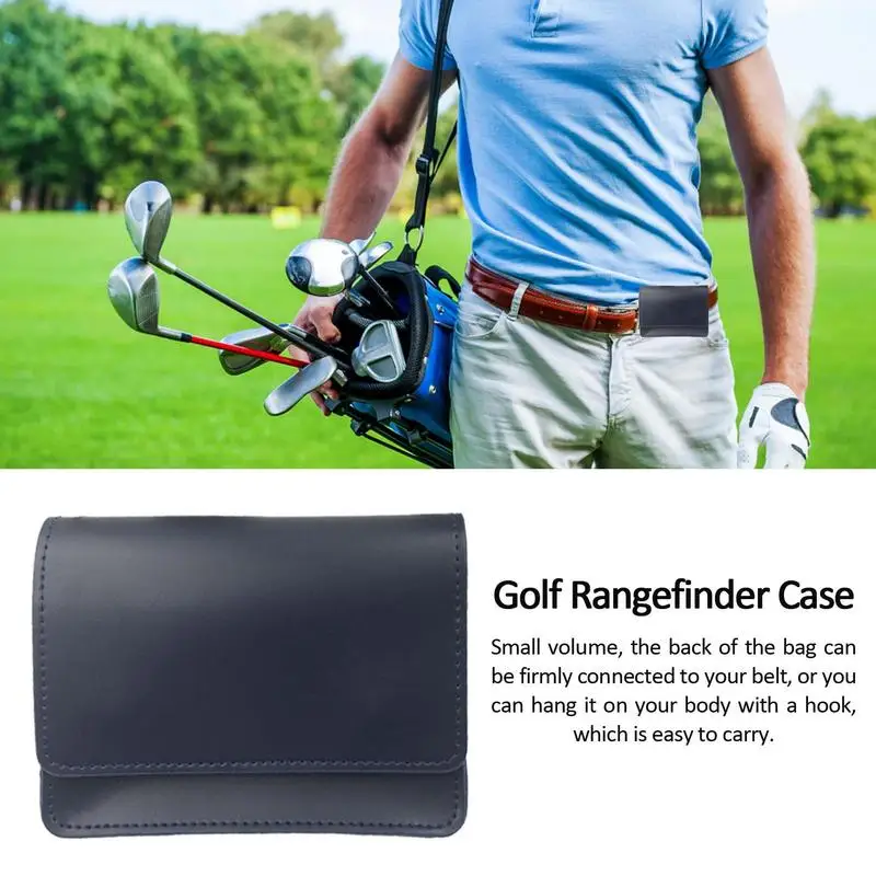 Golf Rangefinder Storage Bag Portable Golf PU Leather Laser Distance Meter Case Carry Small Bag With Soft Inner Lining For Golf