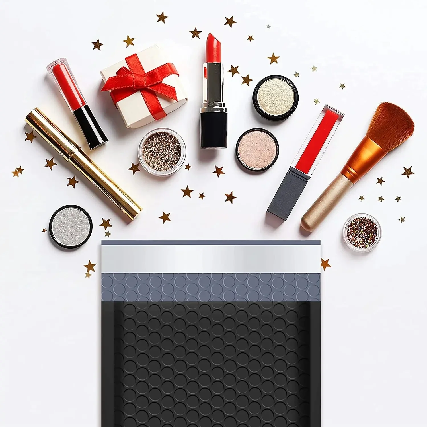 100 個の封筒配送パッケージ黒の包装用品バブルメーラー梱包袋封筒送信パッケージ中小企業