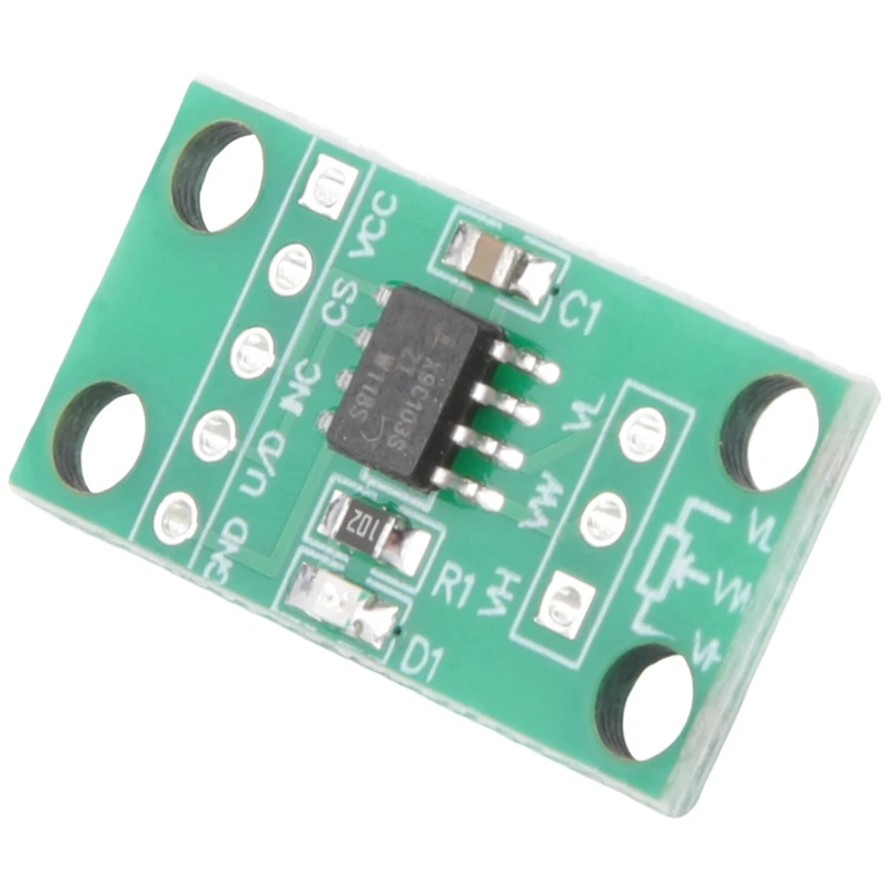 X9C103S Digital Potentiometer Module New Green PC+Metal 100K 100Th Order Digital Potentiometer Circuit