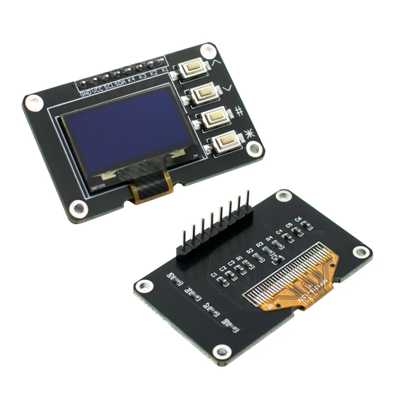 0.96inch OLED Display IIC White/Blue 12864 with 4 Buttons OLED Display  SSD1315 OLED I2C Display DC 3.3V