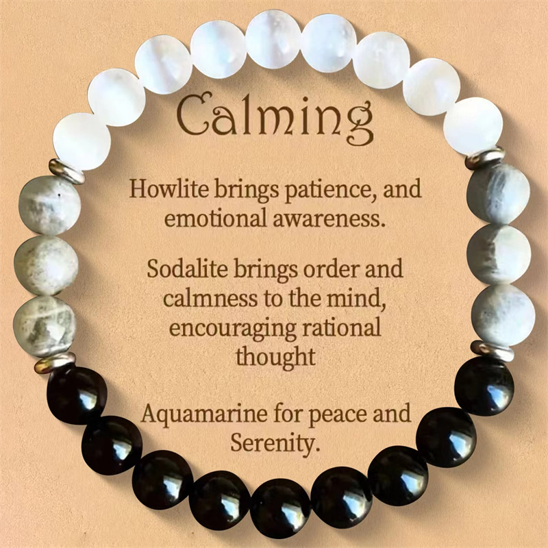 6 스타일 팔찌, 머니 팔찌, 공감 보호 팔찌, 접지 및 보호 팔찌, 남성 여성을위한 자기 사랑 팔찌