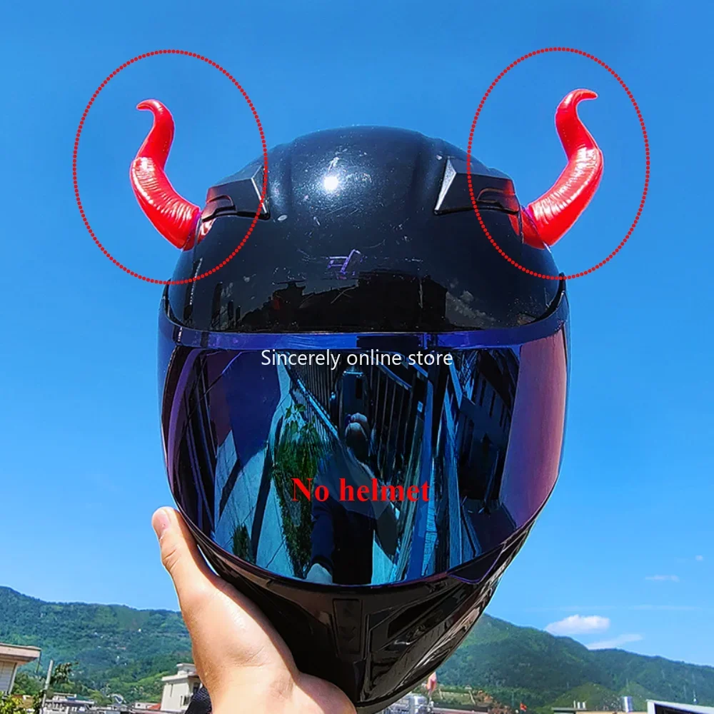 Creative Personality Motorcycle Electric Helmet Decoration Devil's Horns Motorbike Helmet Accessories Stickers Cosplay Styling