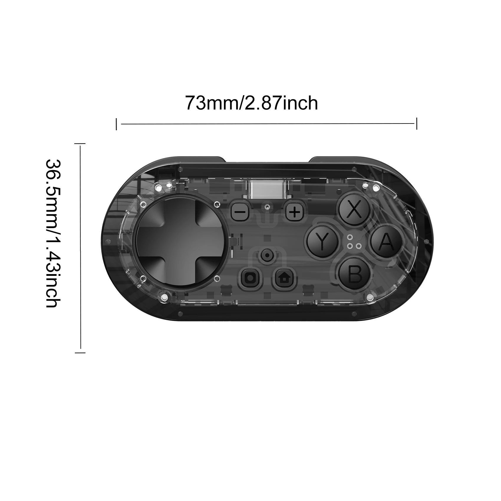 LinYuvo Meteor Light Key Chain Sized Mini Wireless Controller for Switch&Lite&OLED, Windows, Android and MacOS with LED Lights
