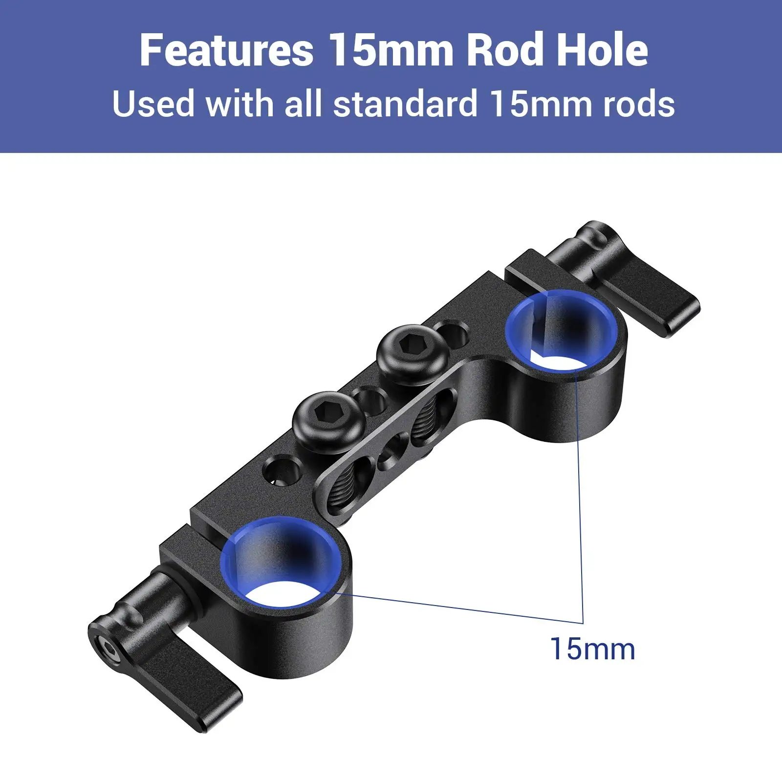 SmallRig Nhẹ 15Mm Railblock Cần Kẹp W 1/4 "20 Sợi Cho Sony Và Các 15Mm Máy DSLR camera Giàn Khoan Hỗ Trợ Vai 2Pc 2061