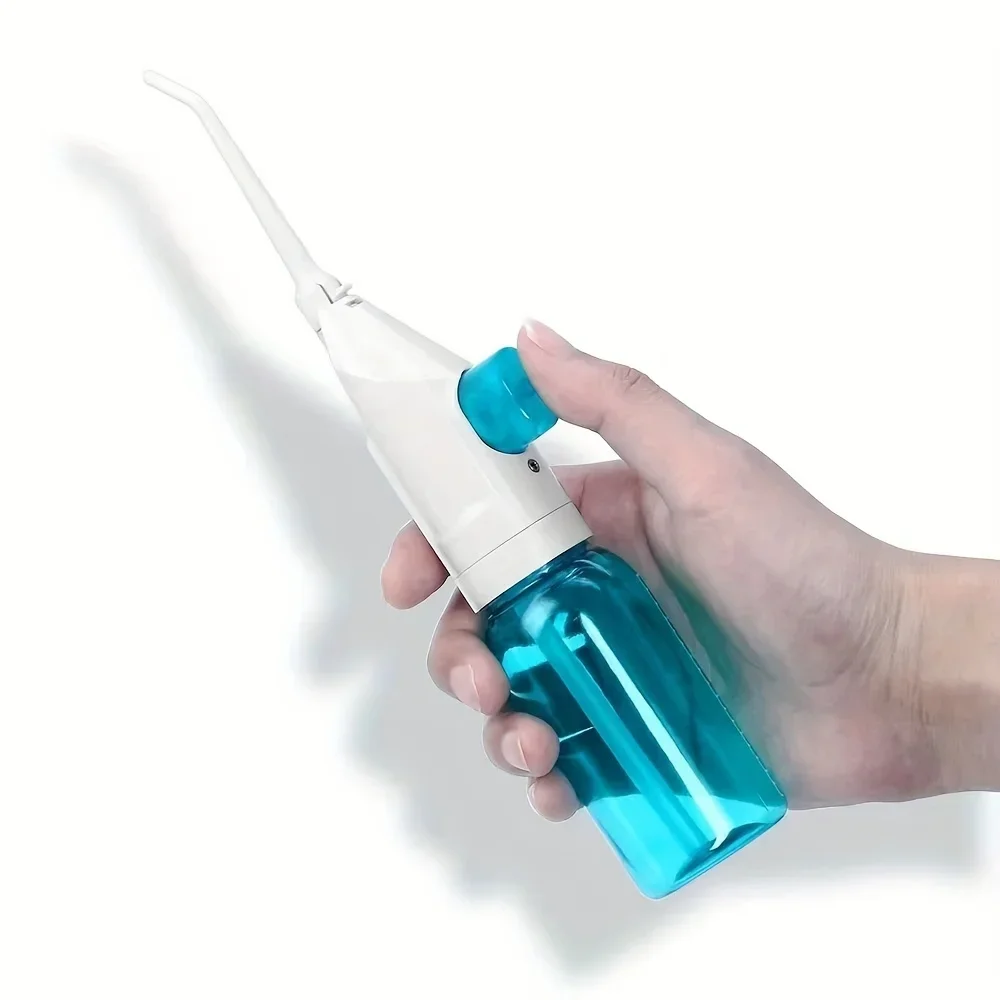 Irrigador Oral de alta presión para el hogar, limpieza de dientes portátil, hilo Dental de agua, palillo de dientes Manual de agua de alta presión