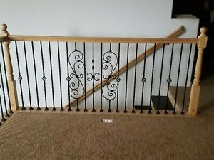 Decorative metal wrought iron fence railing balustrade