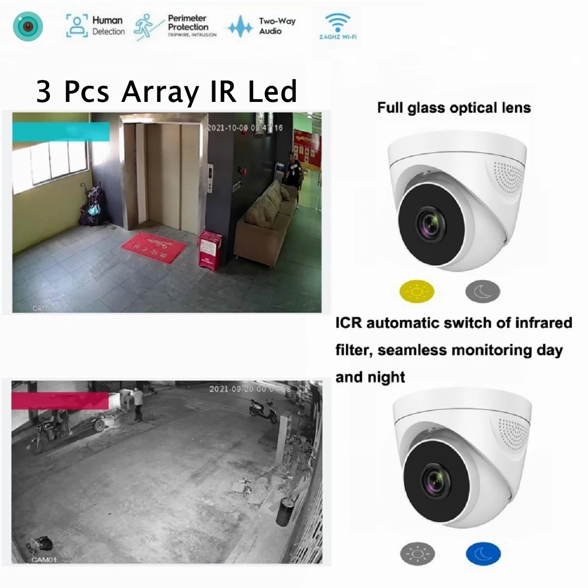 8MP 4K Wifi HD IP Camera Indoor 5MP 4MP 3MP Dome Security Camera Two -Way Audio AI Smart Motion Detection Alarm P2P  NVR