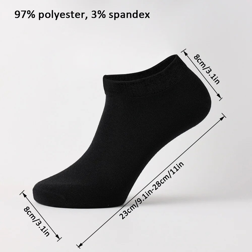 20 pares de meias de barco de cor sólida masculina/feminina, confortáveis e respiráveis, resistentes a odores e ao suor, meias de tornozelo de corte baixo
