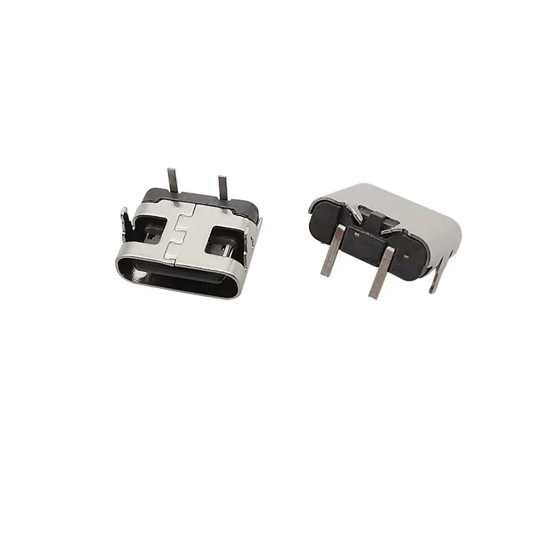 Conector USB tipo C hembra, puerto de carga Jack de 2/6/16 pines, enchufe tipo C, soldadura PCB SMD SMT, adaptador tipo C de reparación DIY, 10 Uds.