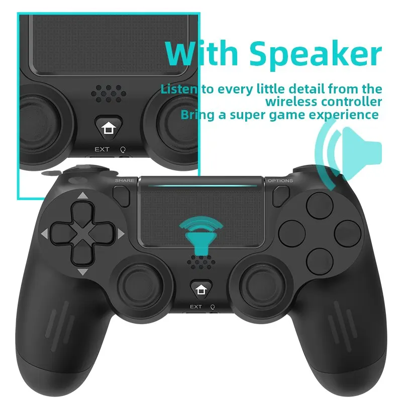 DATA FROG Controller di gioco compatibile Bluetooth per PS4/Slim/Pro Gamepad wireless per PC Joystick a doppia vibrazione per IOS/Android