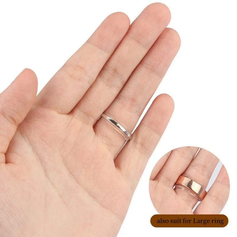 32pcs Ring Size Adjuster Pads Invisible Silicone Ring Sizer Reducer for Loose Rings Secure Fitting Accessories Stopping Slip-off