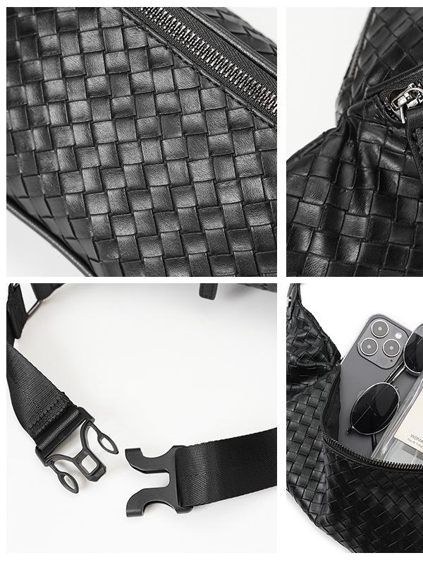 Fashionable Men's Small Chest Bag Versatile Back Pack Clean Knock 2025 New Arrival Slish Minimalist Leather Crossbody Bag