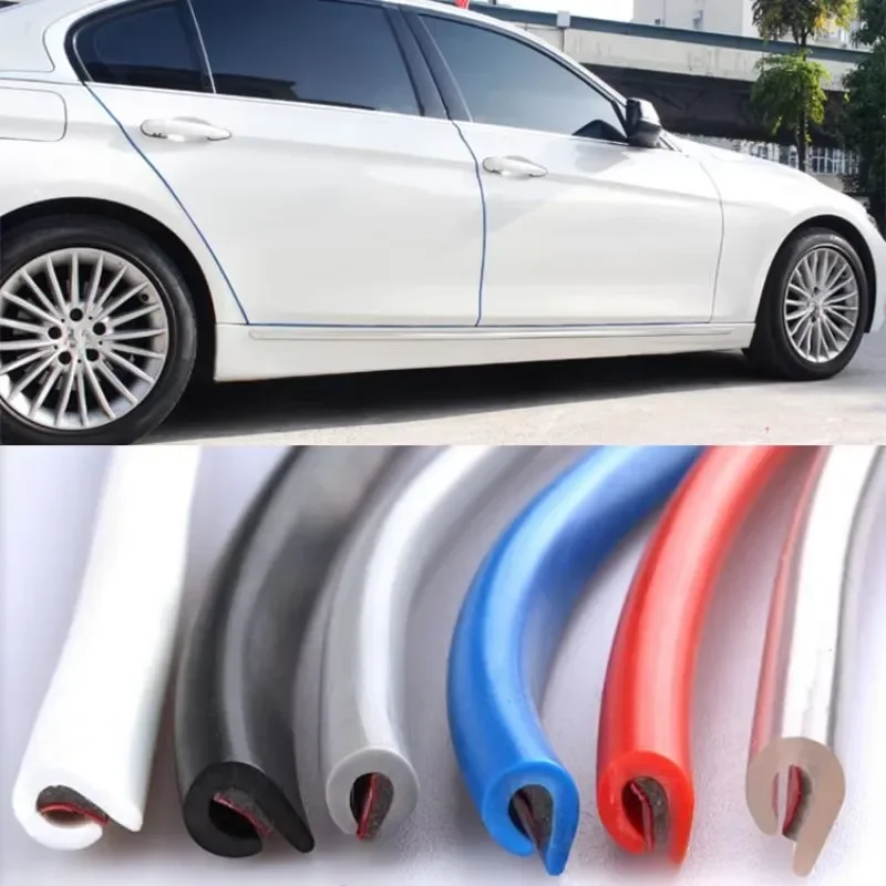 5m u tipo universal proteção da porta do carro borda guardas guarnição viagem estilo moldagem tira de borracha protetor contra riscos amagi