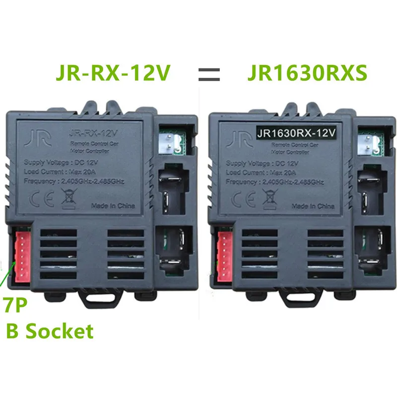 Receptor de control remoto JR1630RX-12V (opcional) para accesorios de placa base de JR-RX-12V de vehículo eléctrico para niños