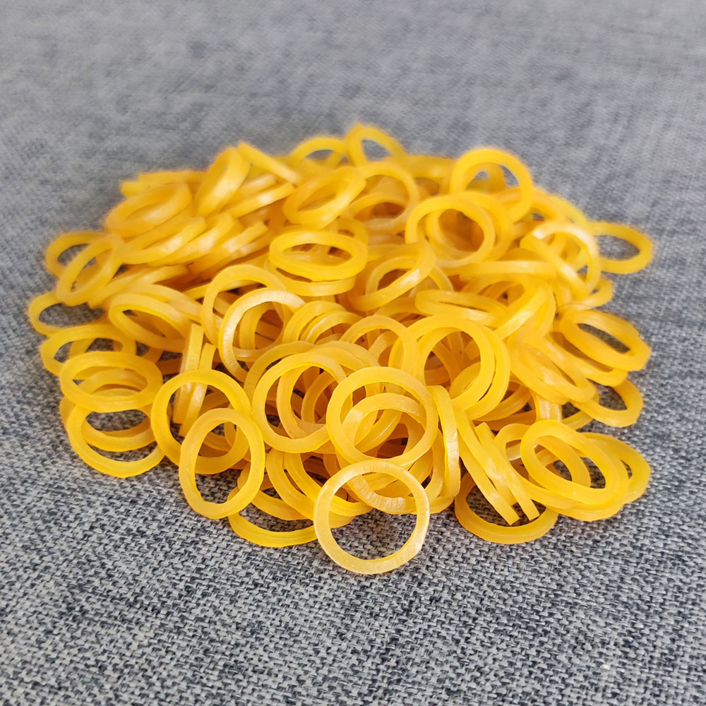1000 pz Giallo O Anelli Elastici 1 CM/0,4 pollici Anello di Gomma Elastica Estensibile Anelli In Lattice Forniture Per Fascia Estensibile