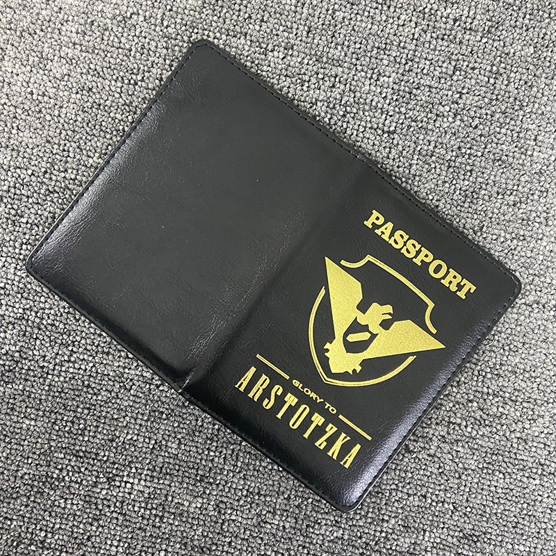 Papeles de viaje Por favor Funda para pasaporte Fundas de cuero Pu para pasaportes Glory To Arstotzka