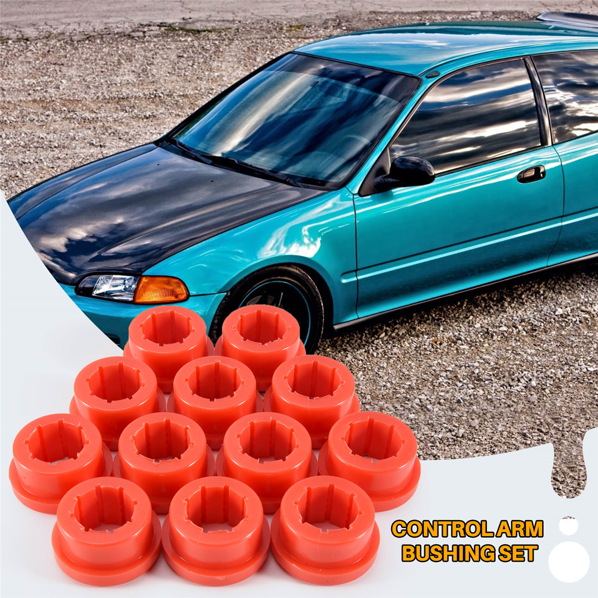 EP-CA0111บูชอะไหล่แขนควบคุมส่วนล่าง12ชิ้น/ล็อตสำหรับ Honda Civic 88-05 EK EGG ES สีแดง