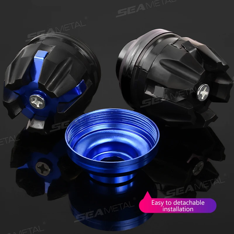 Blalion 2/4 pçs universal suspensão dianteira proteção copo quadro slider caindo protetor modificado para moto anti-queda pára-choques