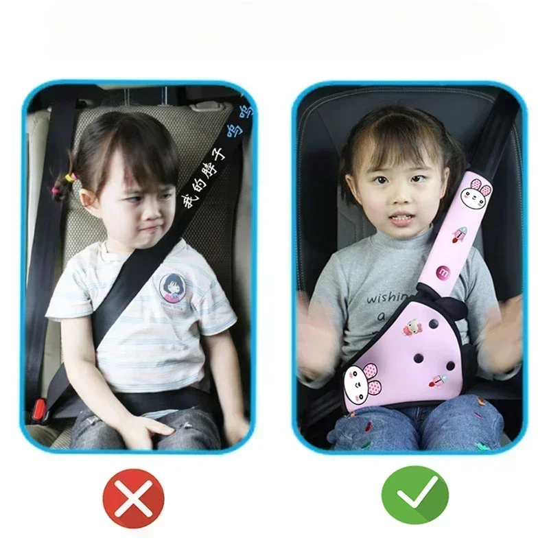 รถที่นั่งเข็มขัดสําหรับเด็กภายในรถที่นั่งเข็มขัดชุดป้องกันคอ Limiter สําหรับเด็กความปลอดภัยเข็มขัด Protector สบาย