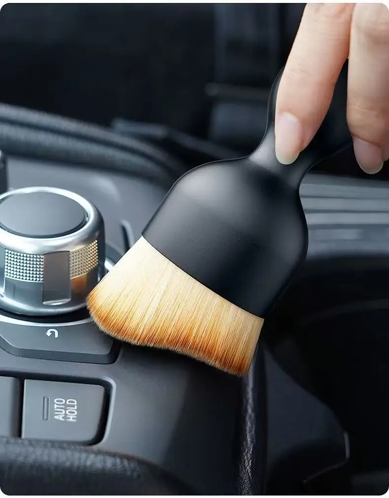 Cepillo suave para barrer el polvo Interior del coche, herramienta de lavado del coche, espacio del teclado, cepillo para polvo del coche, cepillo de limpieza de tendencia, 2 uds.