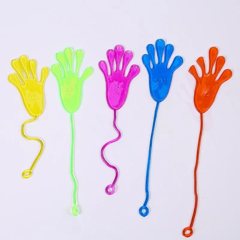 5-50 pçs crianças engraçado pegajoso mãos brinquedo palma elástica pegajosa tapa palma brinquedo novidade presente festa brinquedos aniversário para crianças