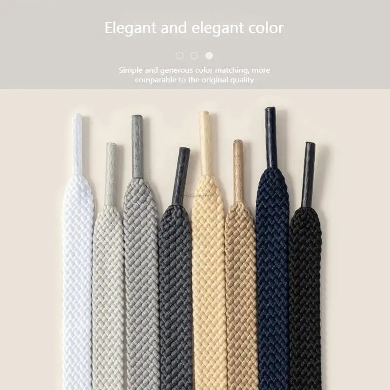 1 par de cordones planos de tela clásica para zapatillas de deporte, cordones de zapatos blancos y negros de calidad para zapatos