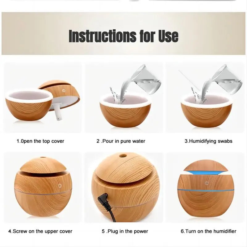 USB Ultraschall Kühlen Nebel Sprayer Ätherisches Öl Duft Mini Hause Holzmaserung Luftbefeuchter Elektrische Luft Aroma Diffusor Purifie