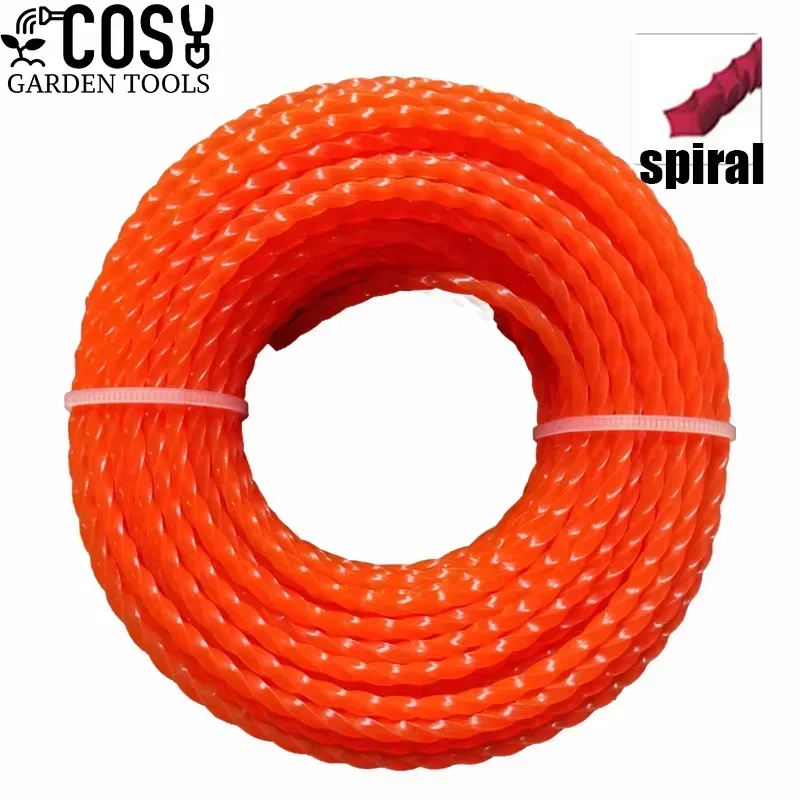 COSY 2.4 มม./2.7 มม./3 มม./3.3 มม./4 มม.Trimmer Line ไนลอน Strimmer Line เกลียวเครื่องตัดแปรงเชือกเครื่องตัดหญ้าอุปกรณ์เสริมสวนเครื่องมือ