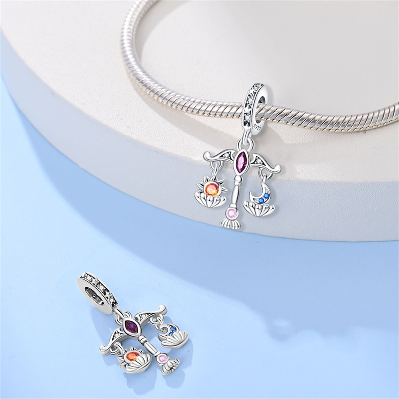 925 prata esterlina clássico sol lua estrelas tarot mágico encantos pingentes para mulher caber 925 pulseiras originais jóias diy