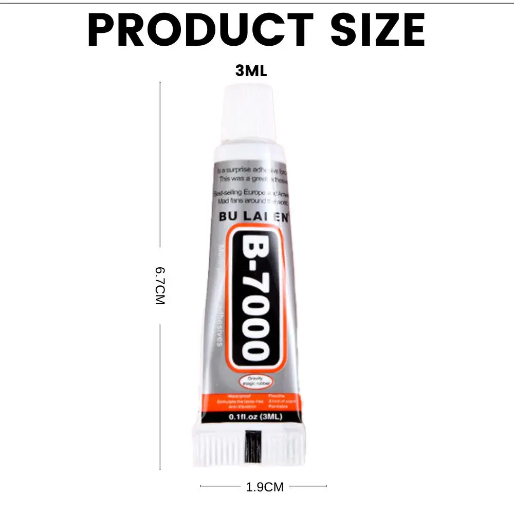 20pcs B7000 3ml โทรศัพท์มือถือหน้าจอสัมผัส Super กาว B-7000 กาวโทรศัพท์ DIY กาวซ่อมจุดเพชรเครื่องประดับกาวแก้ว