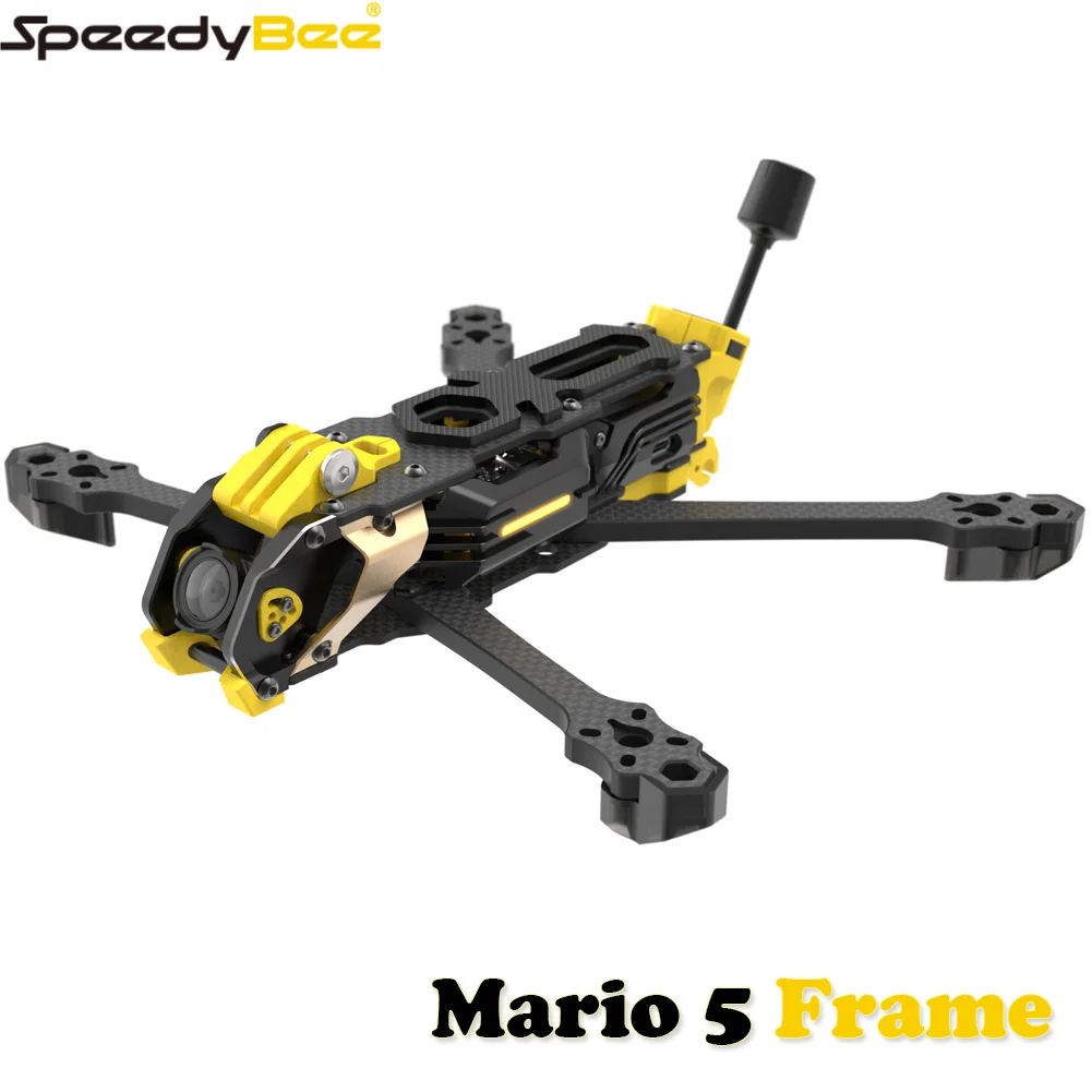 SpeedyBee Mario 5 Rahmen 5 Zoll DC/XH-Version mit Kohlefaserplatte FPV Freestyle RC Racing Drone für O3/O4 PRO